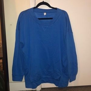 BP blue sweater